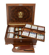 Schmincke MUSSINI olieverf in houten kist, 37 × 35 ml + accessoires