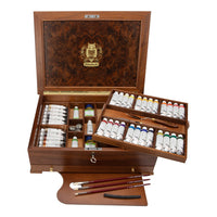 Schmincke MUSSINI olieverf in houten kist, 37 × 35 ml + accessoires