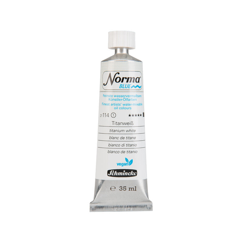 Schmincke Norma Blue olieverf 35 ml – 114 Titaanwit