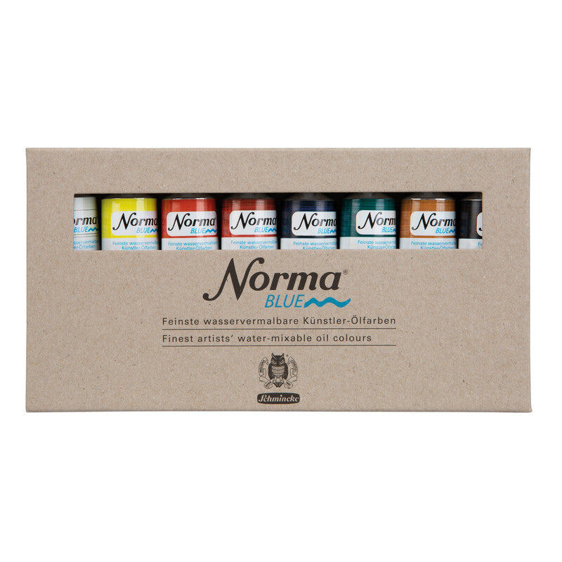 Schmincke Norma Blue olieverfset in kartonnen doos, 8 × 35 ml