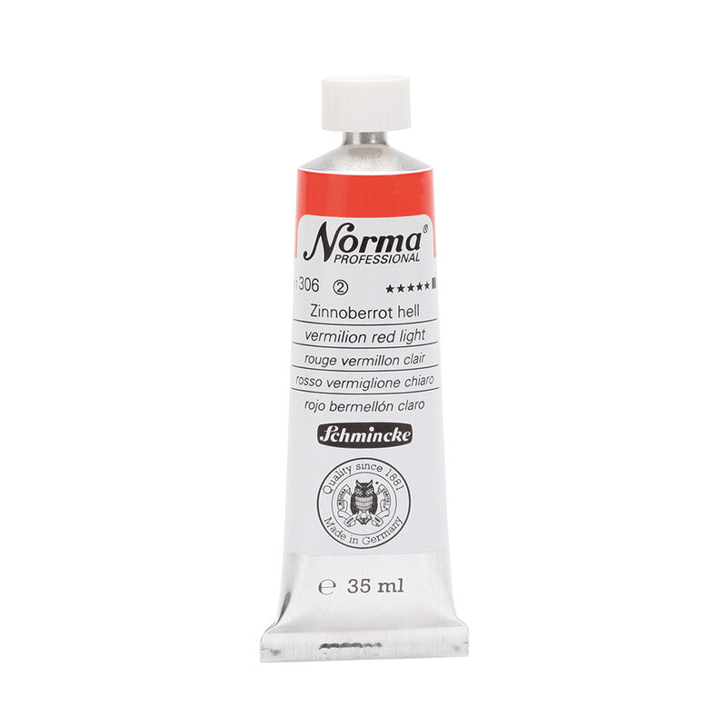 Schmincke Norma Professional olieverf 35 ml – 306 Vermiljoenrood licht