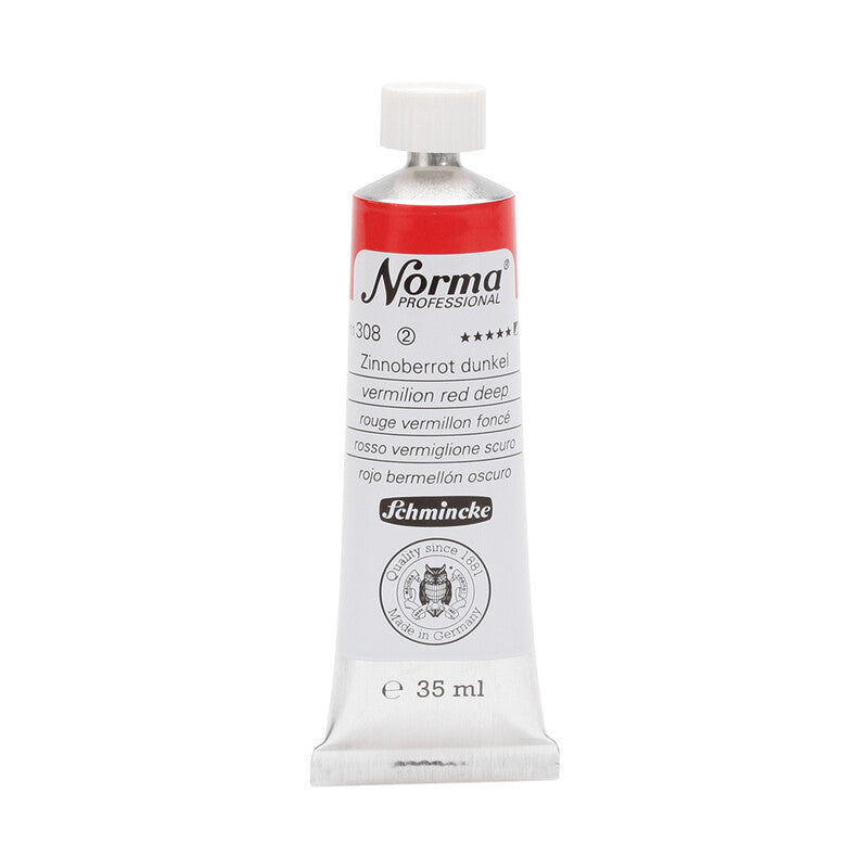 Schmincke Norma Professional olieverf 35 ml – 308 Vermiljoenrood donker