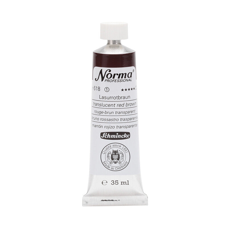 Schmincke Norma Professional olieverf 35 ml – 618 Transparant roodbruin