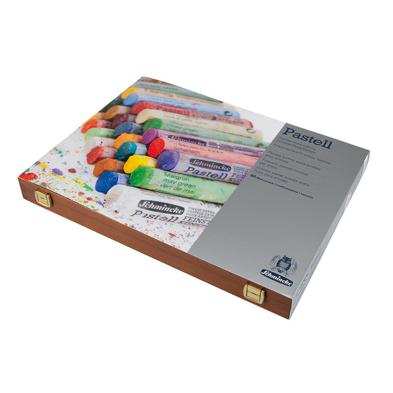 Schmincke pastelkrijt in houten kist, 60 stuks (TOP 60)