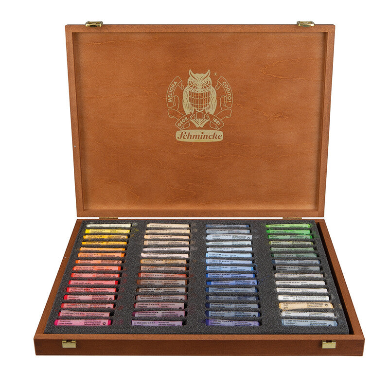 Schmincke pastelkrijt in houten kist, 60 stuks (TOP 60)