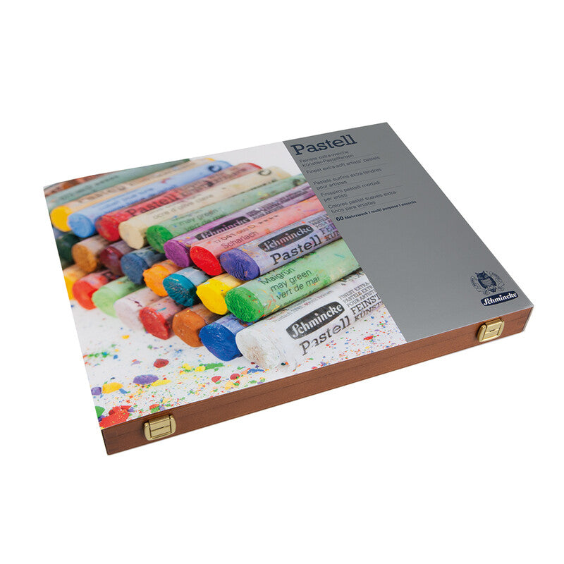 Schmincke pastelkrijt in houten kist, 60 stuks (TOP 60)