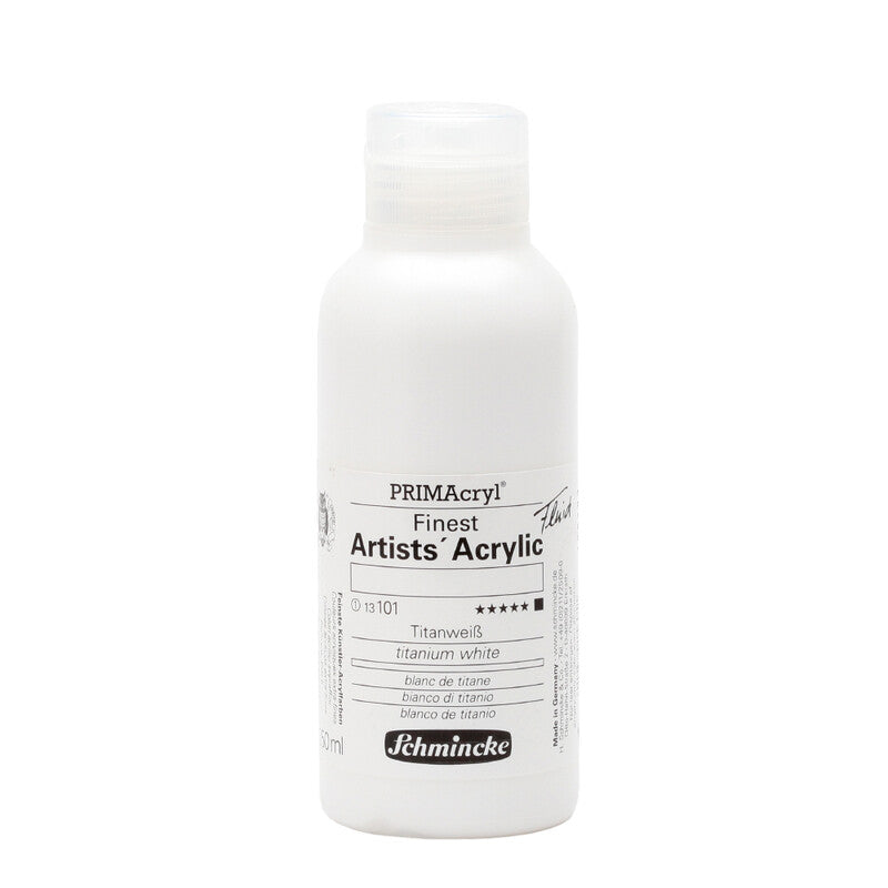 Schmincke PRIMAcryl Professional acrylverf 250 ml – 101 Titaanwit vloeibaar
