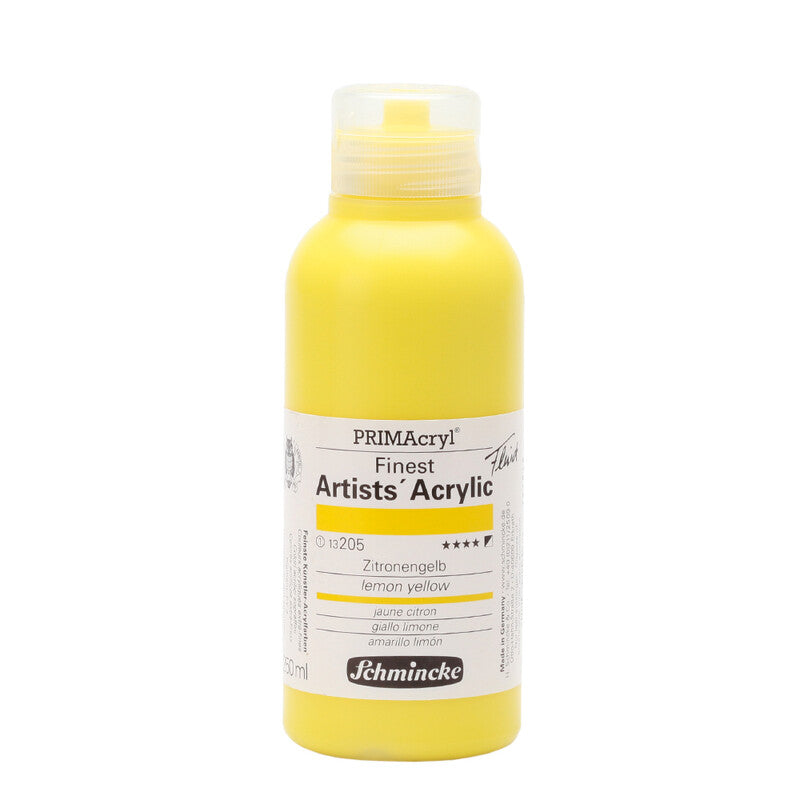 Schmincke PRIMAcryl Professional acrylverf 250 ml – 205 Hansageel citroen vloeibaar