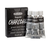 Schmincke Trio Liquid Charcoal vloeibare houtskool