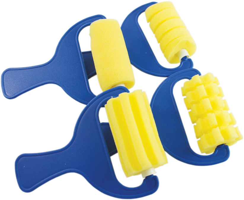 Schuimrollerset Pentart, 4 stuks