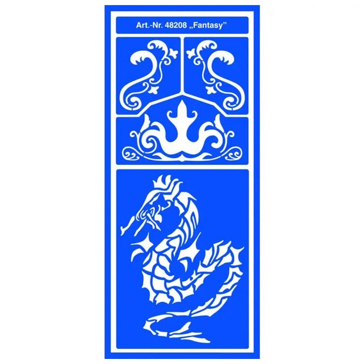 Self-Adhesive Stencil Fantasy 12, 12.5 x 28.5 cm
