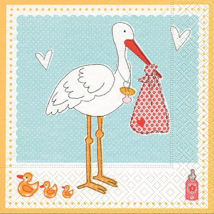 ARTMiE decoupageservet Adebar, 33 × 33 cm