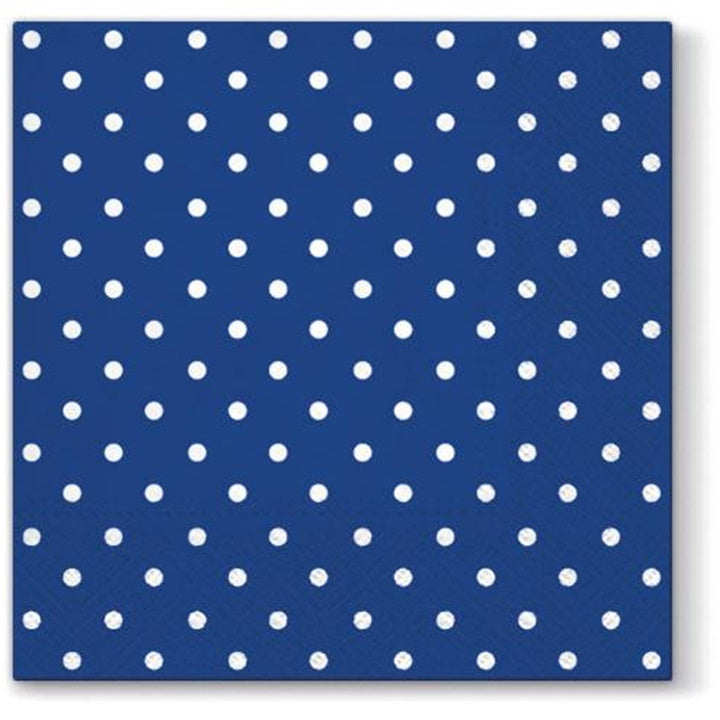 Decoupageservet Blue Dots 33 × 33 cm