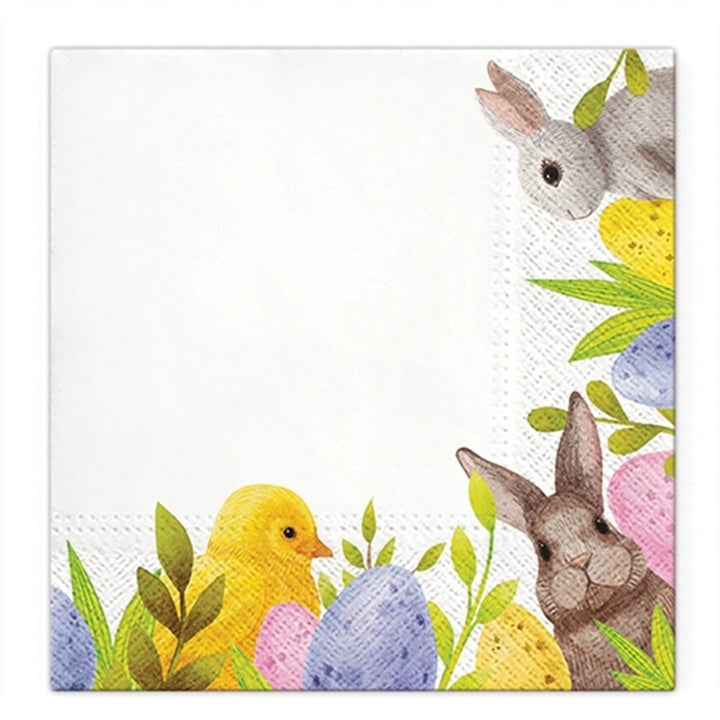 Decoupageservet Bunny Corner 33 × 33 cm