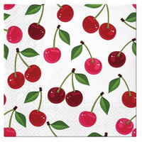 Nassau decoupageservet Cherries Pattern, 33 × 33 cm