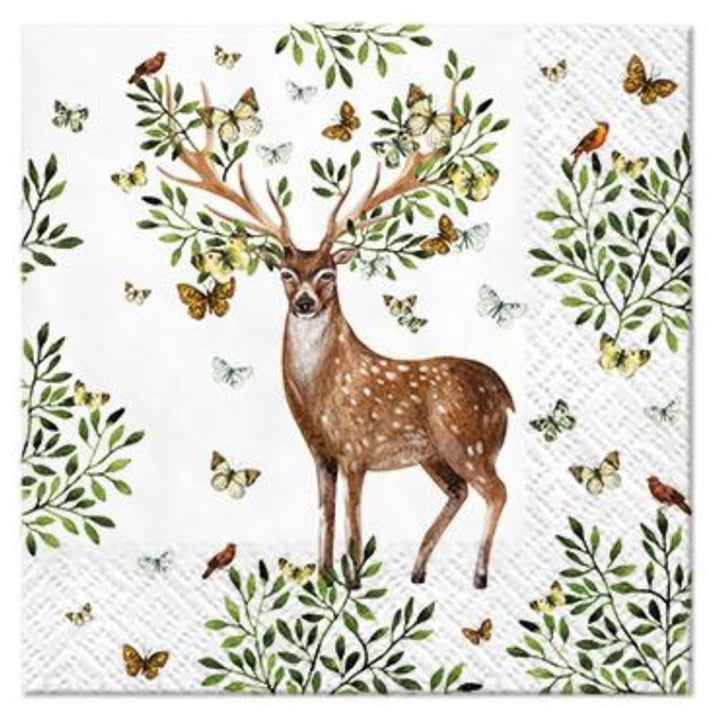 Nassau cocktailservet voor decoupage Forest Antlers, 25 × 25 cm