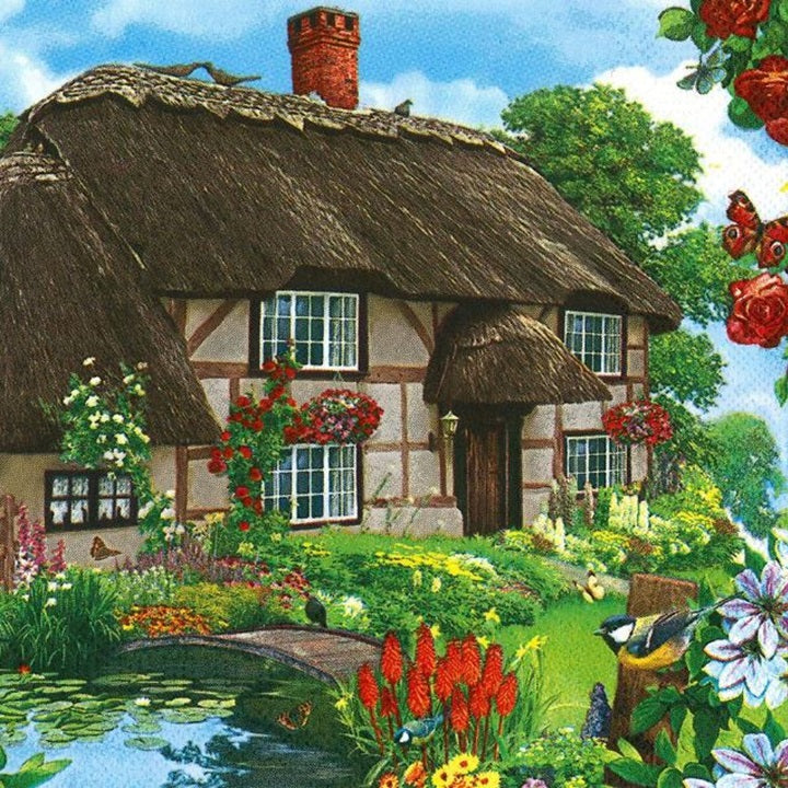 Nassau decoupageservet Countryfield Cottage 33 × 33 cm
