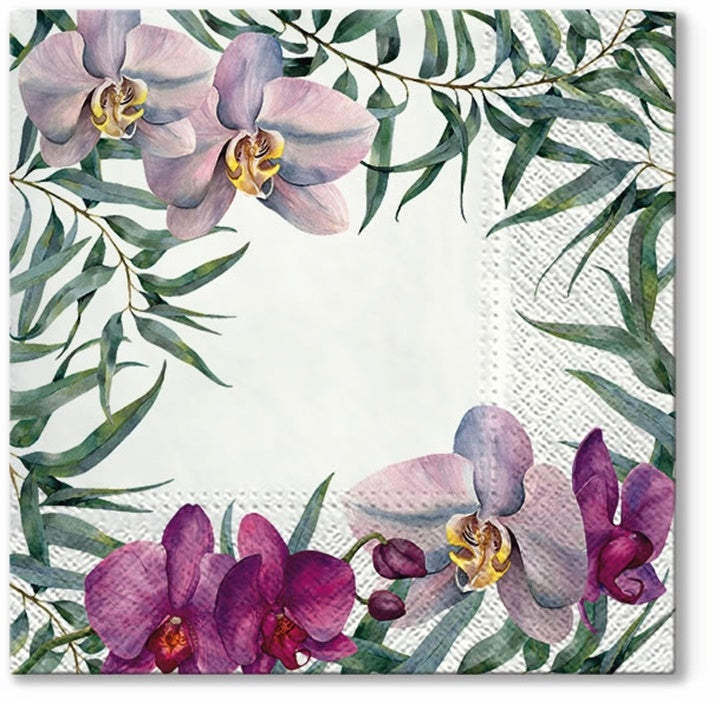 Decoupageservet Elegant Orchid 33 × 33 cm