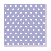 Decoupageservet paars met stippen 33 × 33 cm
