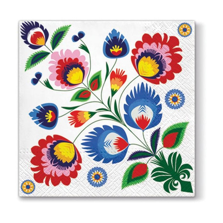 Decoupageservet folkpatroon 33 × 33 cm
