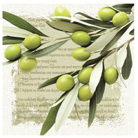 Decoupageservet Greek Olives 33 × 33 cm