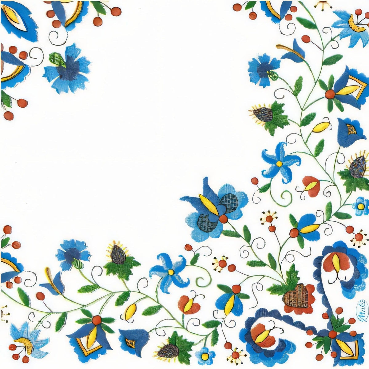 Decoupageservet Kashubian Folk 7 – 33 × 33 cm