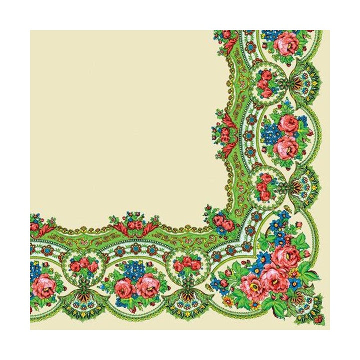 Decoupageservet bloemenmotief – 33 × 33 cm