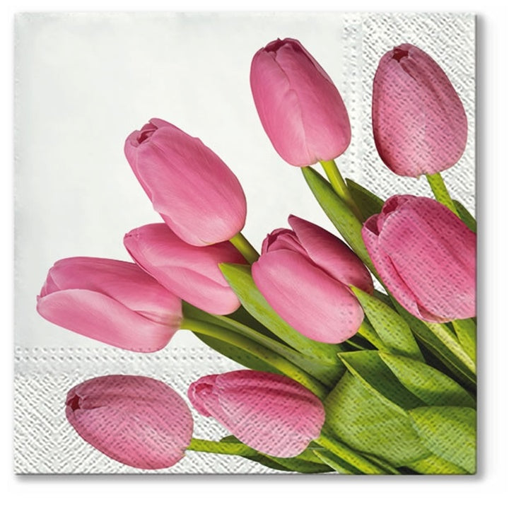Decoupageservet Lovely Tulips 33 × 33 cm
