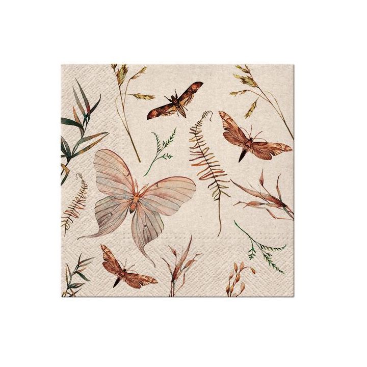 Nassau decoupageservet Moths 33 × 33 cm