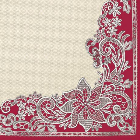 Decoupageservet ornament – 33 × 33 cm
