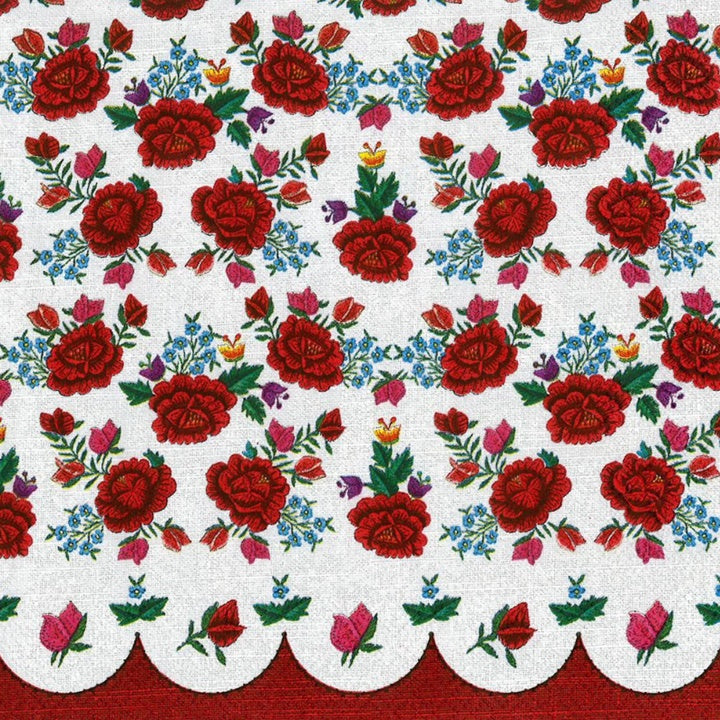 Decoupageservet Poppies Embroidery Pattern – 33 × 33 cm