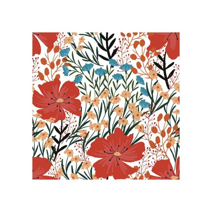 Nassau decoupageservet Poppy and Wild Flowers 33 × 33 cm