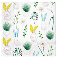 Decoupageservet Rabbit Eggs – 33 × 33 cm