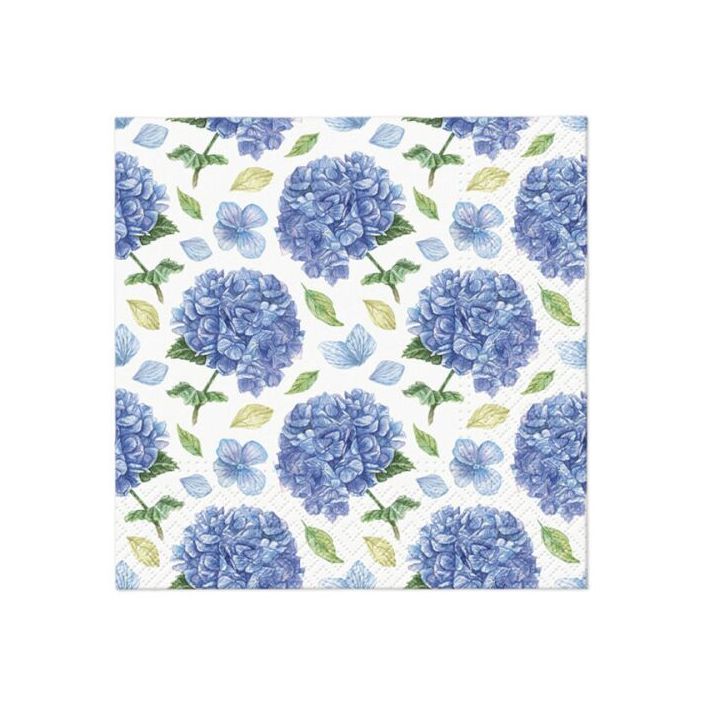 Decoupageservet Rhytmic Hydrangea, 33 × 33 cm