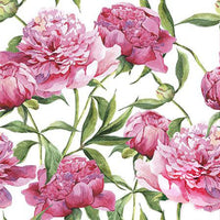 Decoupageservet Roze pioenrozen, 33 × 33 cm