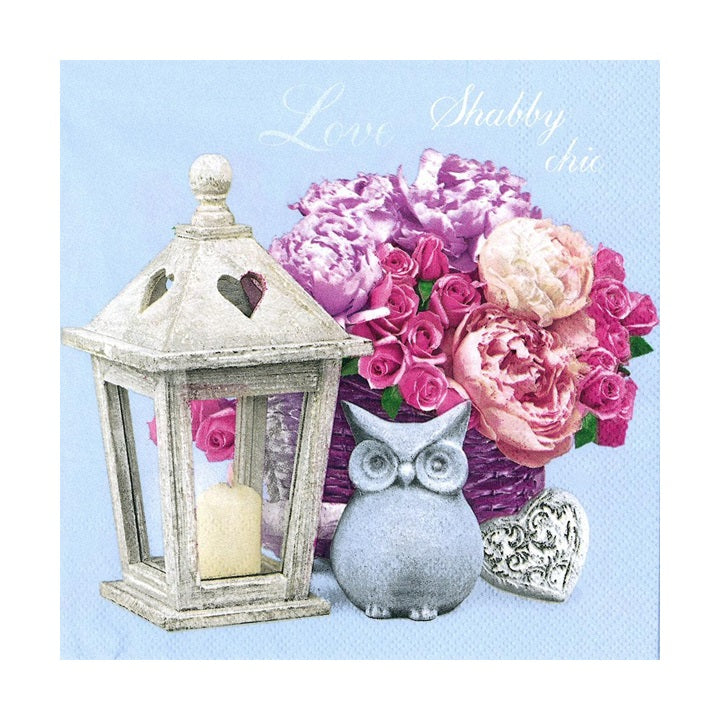 Decoupageservet Shabby Chic, 33 × 33 cm