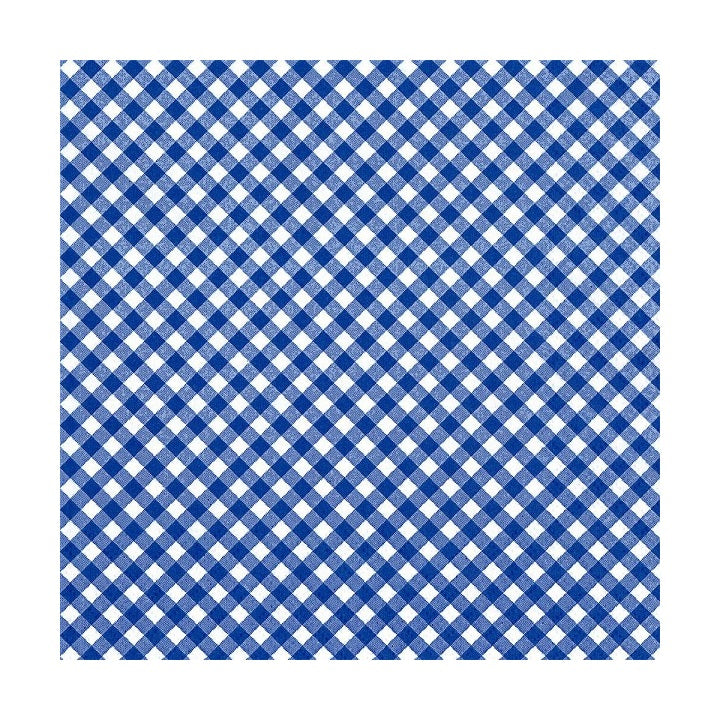 Decoupageservet donkerblauw-witte blokjes 33 × 33 cm