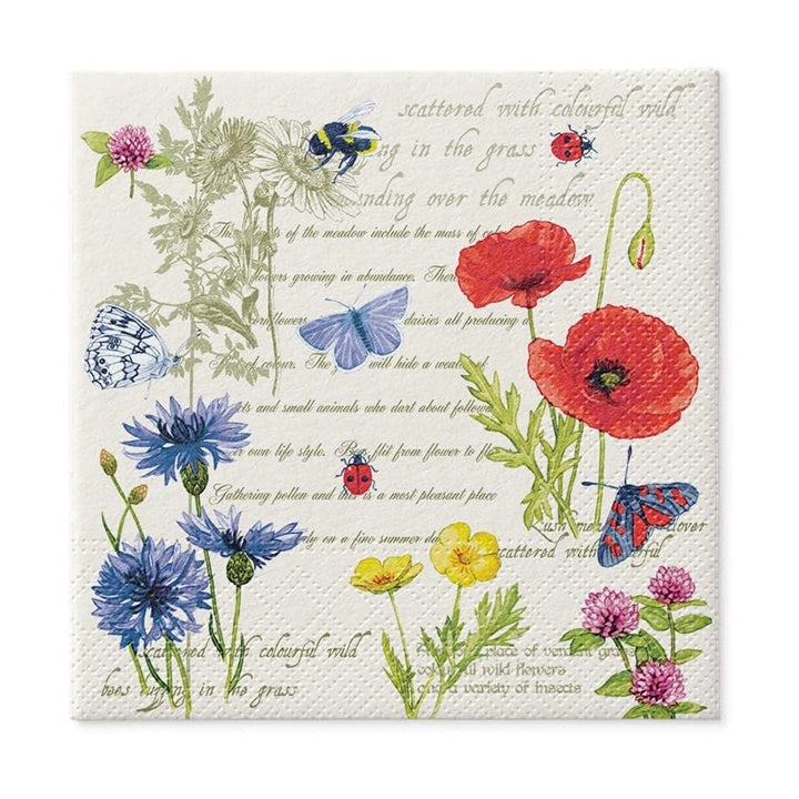 Decoupageservet Vintage zomer, 3-laags, 33 × 33 cm