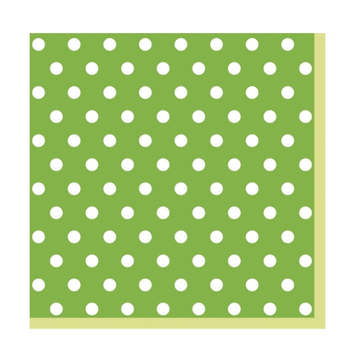 Nassau decoupageservet groen met stippen 33 × 33 cm