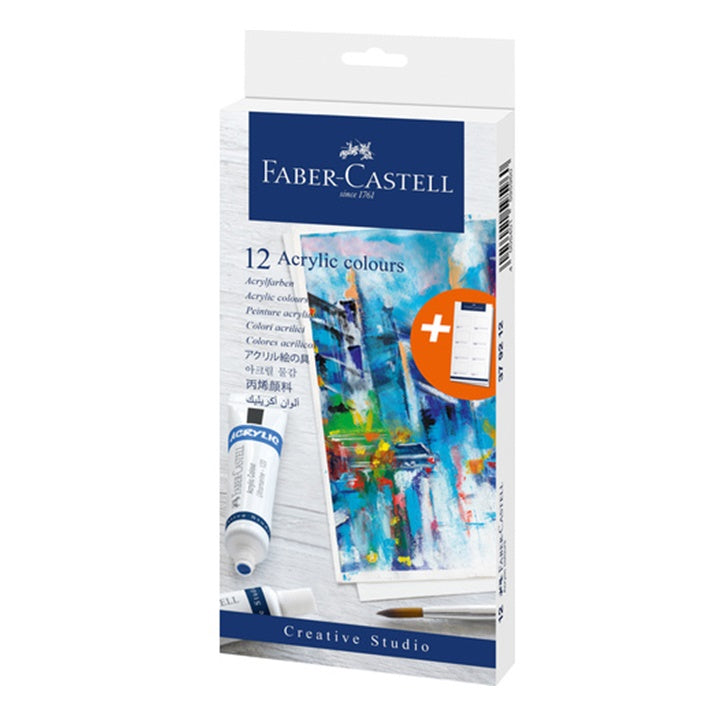 Faber-Castell acrylverfset 12 tubes × 20 ml