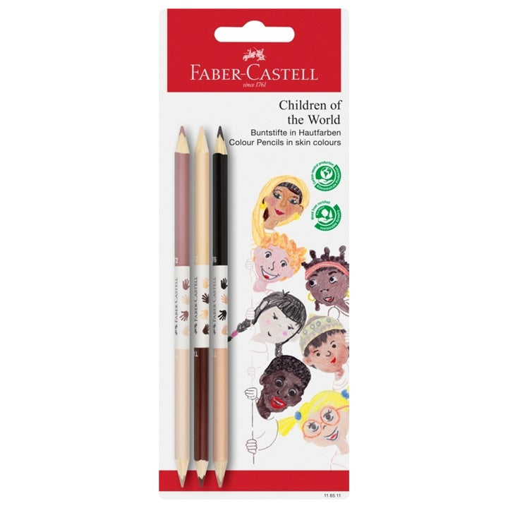 Faber-Castell kleurpotloden Kinderen van de wereld, 3 stuks