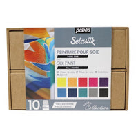 Pébéo Setasilk zijdeverf voor zijdeschilderen, set van 10 × 45 ml