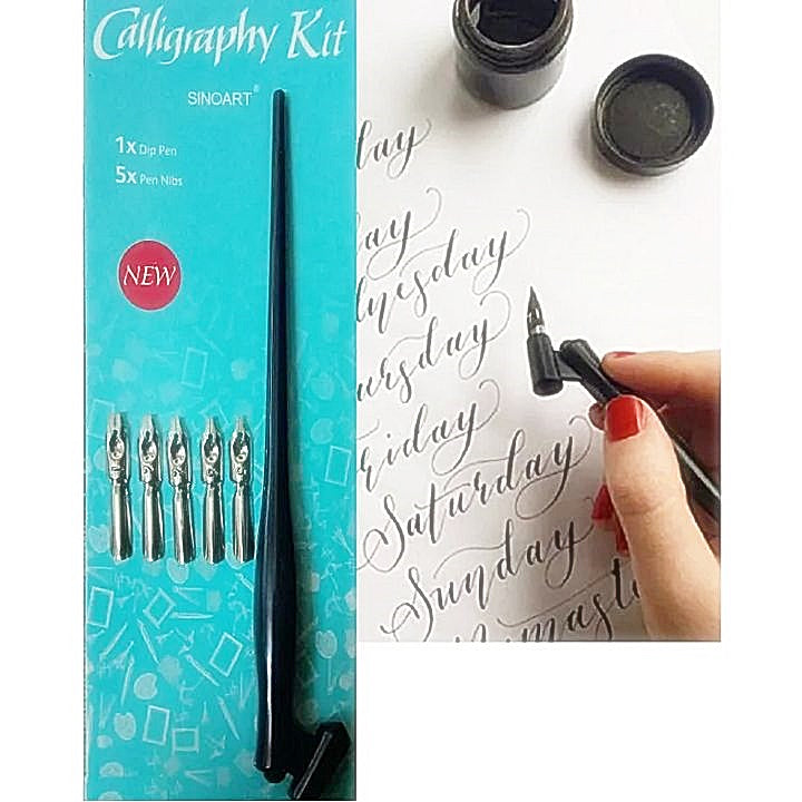 Kalligrafieset 6-delig met pen en 5 penpunten – afbeelding 3