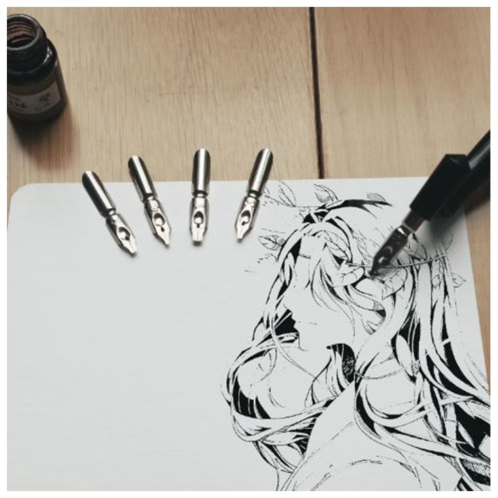 Kalligrafieset 6-delig met pen en 5 penpunten – afbeelding 5