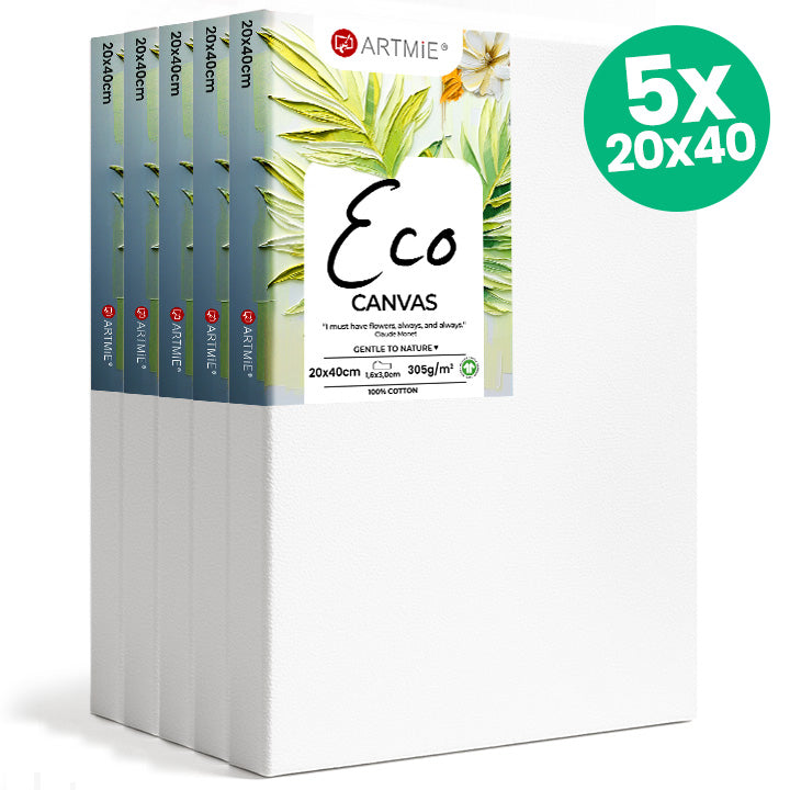 Set of 5 ECO Canvases 20x40 cm
