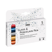 Set of 5 Metallic Porcelain Markers, 160°C