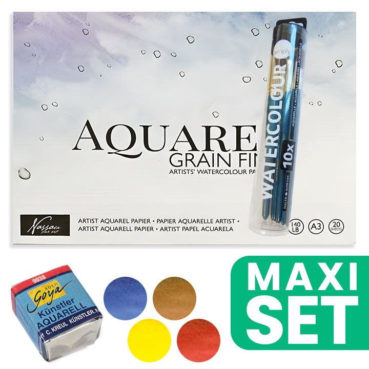 ARTMIE aquarelset met aquarelverf en penseel