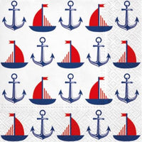 Ships & Anchors Decoupage Napkins - 1 pc
