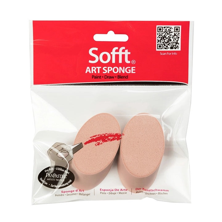 Golden Sofft pastelsponsjes rond, schuin gesneden, 2 stuks