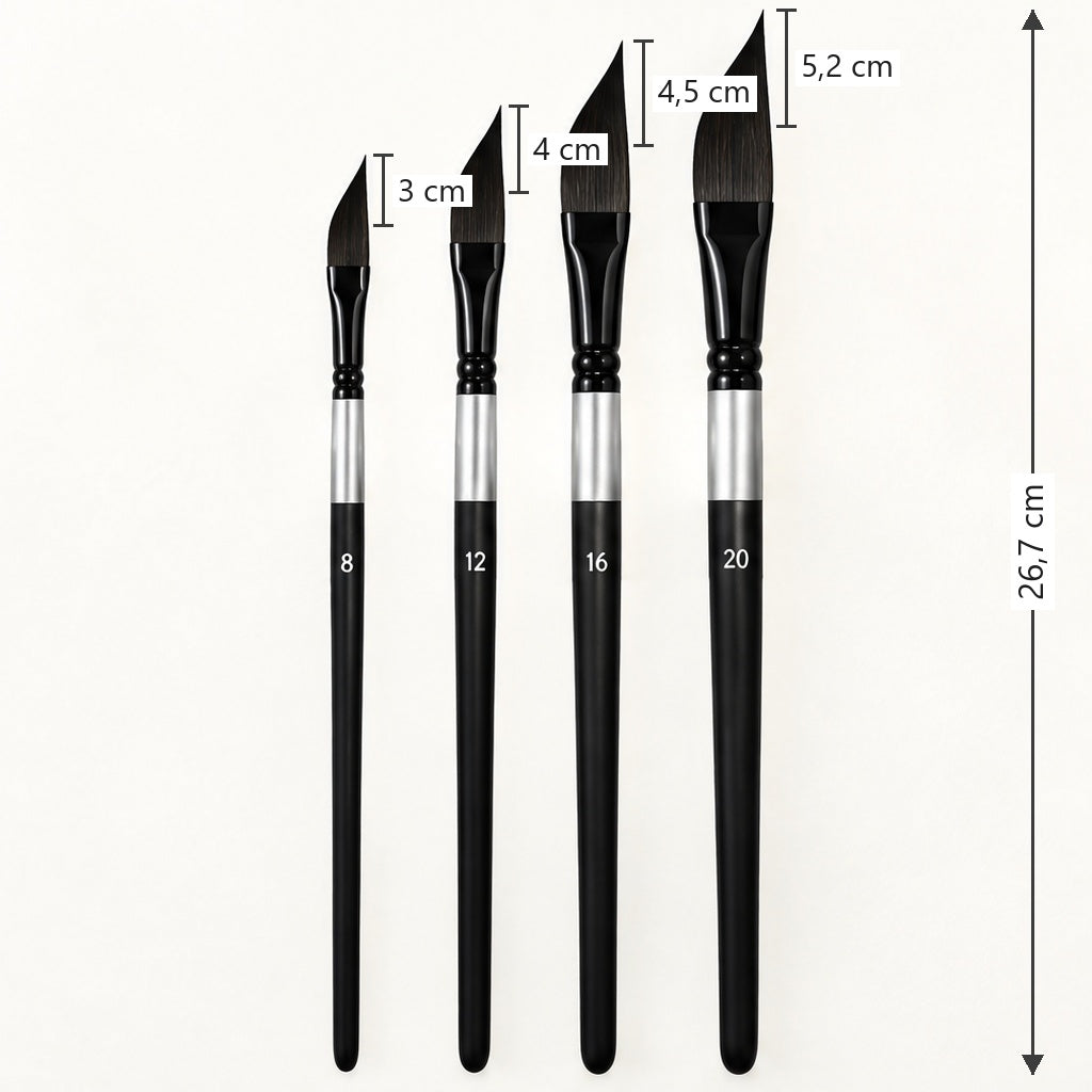 Schuin aquarelpenseel sword liner – maat 8–20 – afbeelding 2